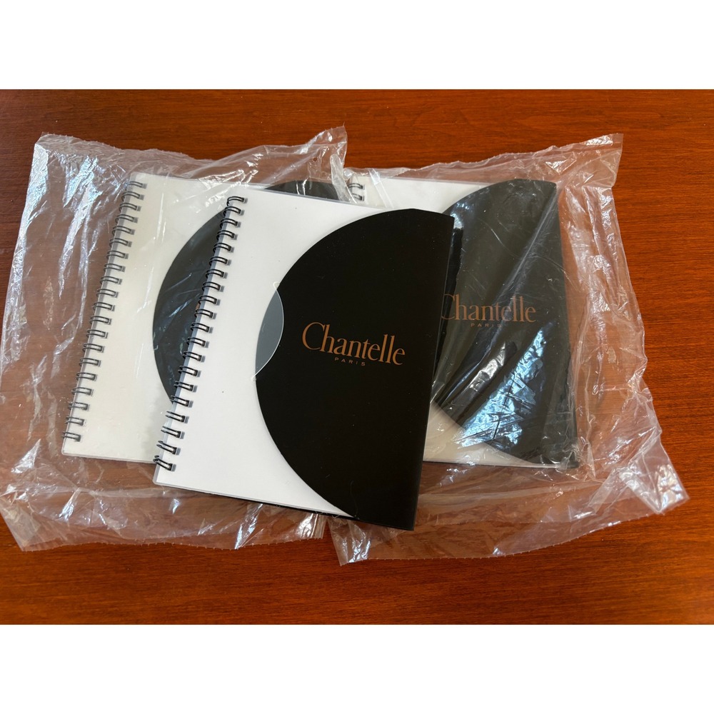 Chantelle Paris Spiral Notebook Set Black White  Lined Journal Advertisement 3pk